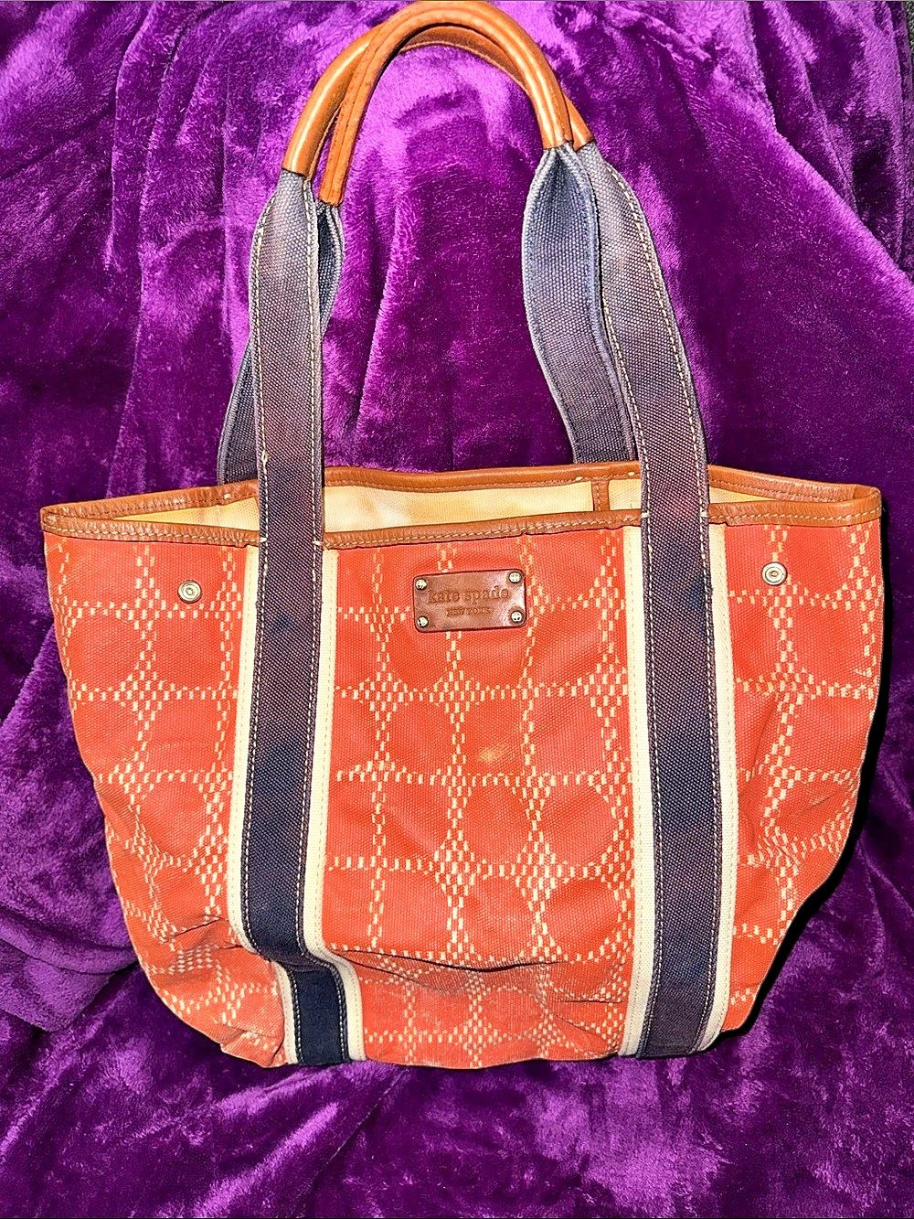 Kate Spade New York Geometric Tote Orange & Brown